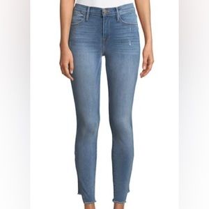 FRAME Le High Skinny Gusset Step Hem Jeans In Brummel